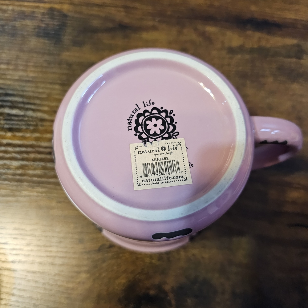 Natural Life Pink Motivational Mug - Picture 2 of 2